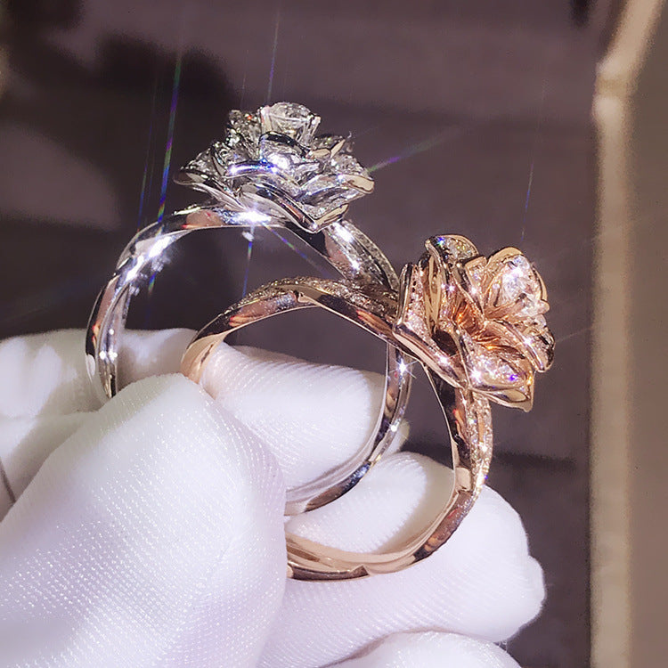 Iced Out Rose Ring - DATNEWDRIP