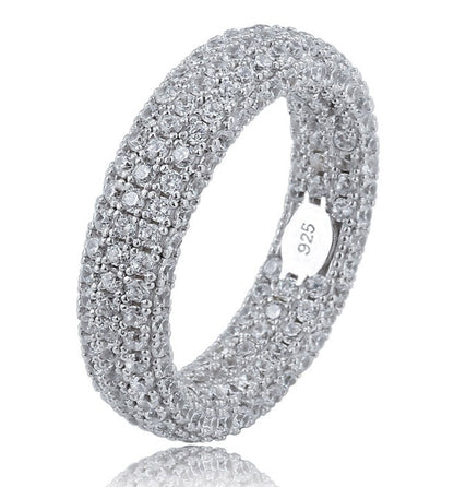 925 Silver Intricate Iced Out Ring