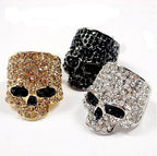 DATNEWDRIP Iced Out Punk Skull Ring - DATNEWDRIP