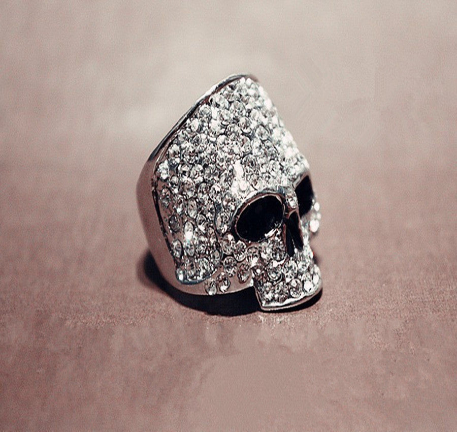 DATNEWDRIP Iced Out Punk Skull Ring - DATNEWDRIP