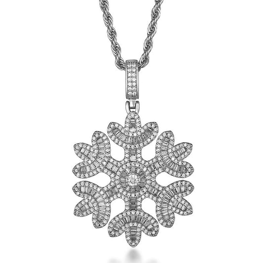 Iced Out Snowflake Pendant - DATNEWDRIP
