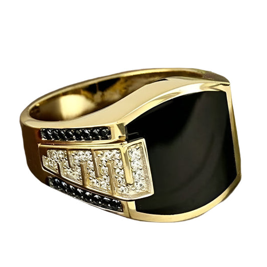 Iced Out Black Sheen Ring - DATNEWDRIP