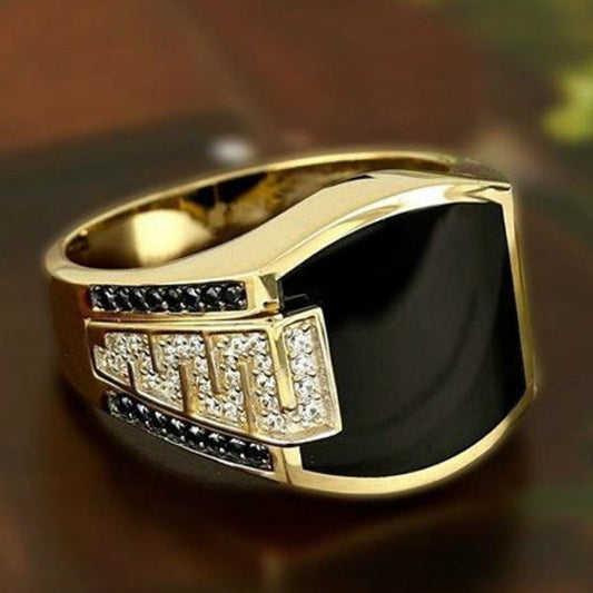 Iced Out Black Sheen Ring - DATNEWDRIP