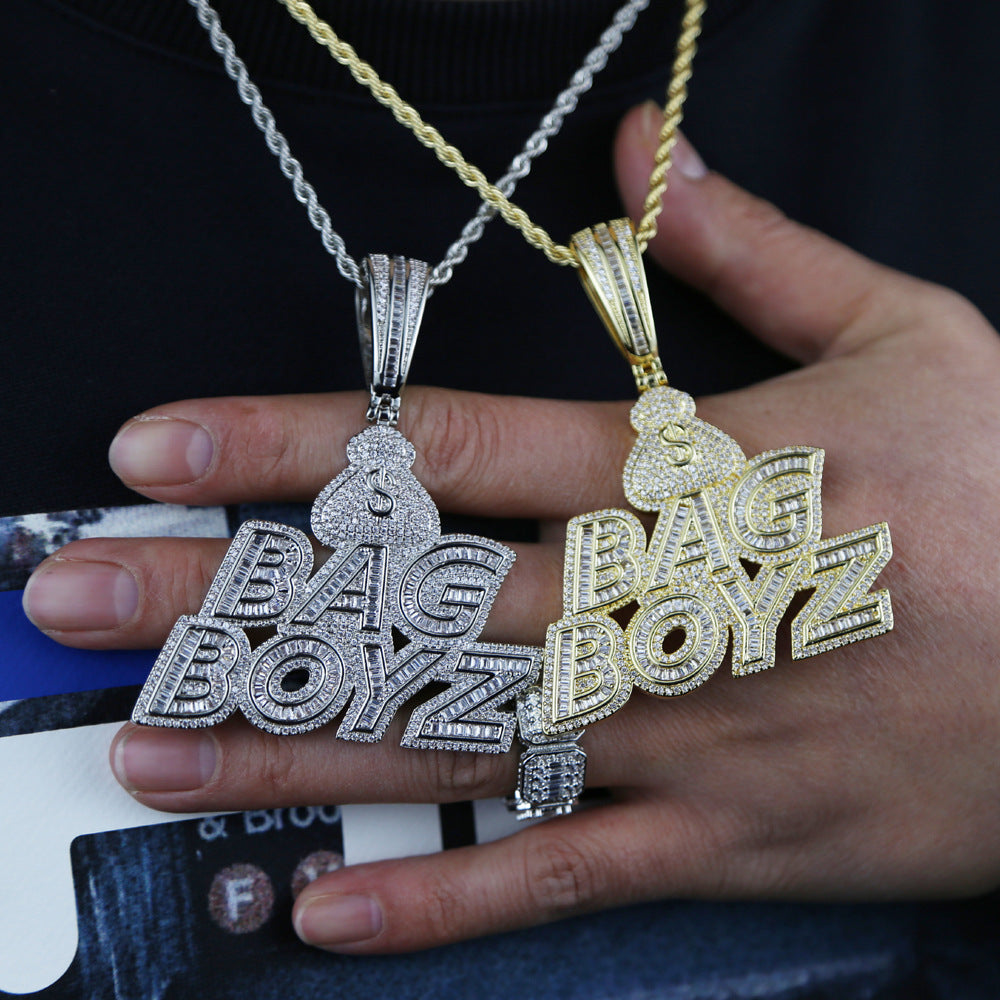 Iced Out Bag Boyz Pendant