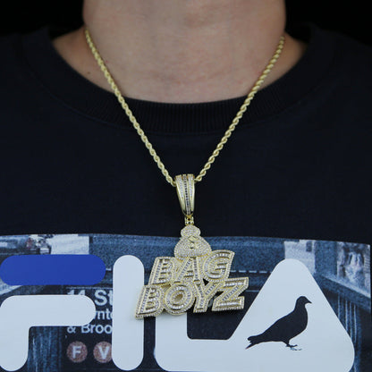 Iced Out Bag Boyz Pendant