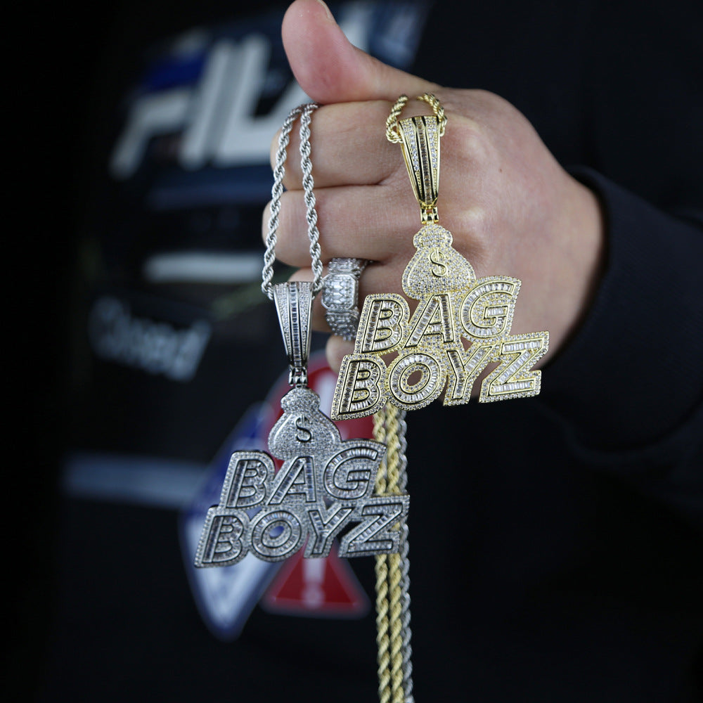 Iced Out Bag Boyz Pendant