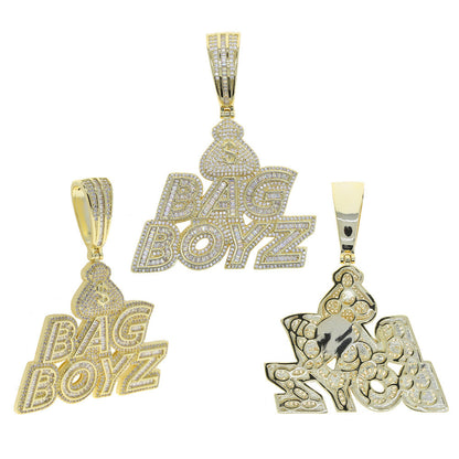 Iced Out Bag Boyz Pendant
