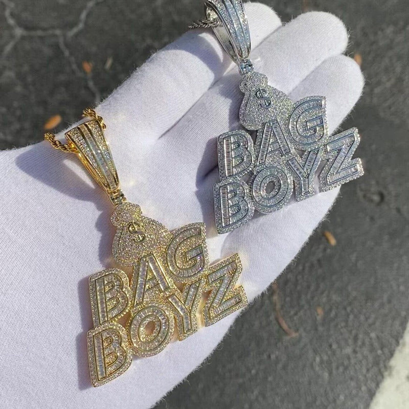 Iced Out Bag Boyz Pendant