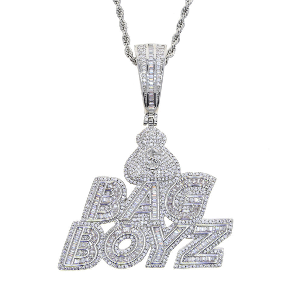 Iced Out Bag Boyz Pendant