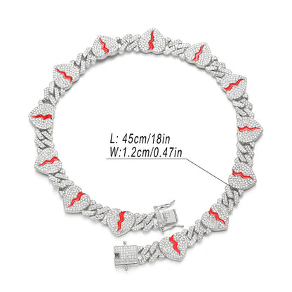 Iced Out Broken Heart Chain - DATNEWDRIP