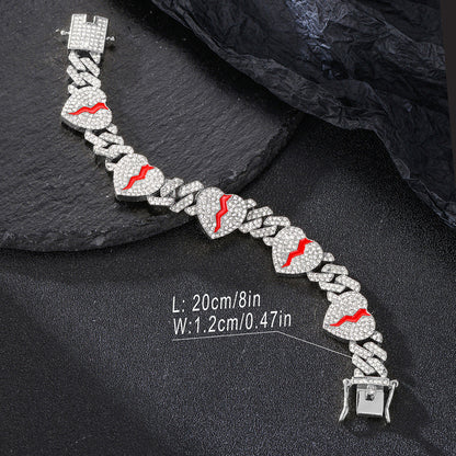 Iced Out Broken Heart Chain - DATNEWDRIP