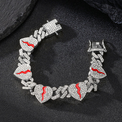 Iced Out Broken Heart Chain - DATNEWDRIP