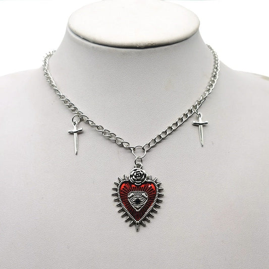 Heart And Sword Clavicle Chain - DATNEWDRIP