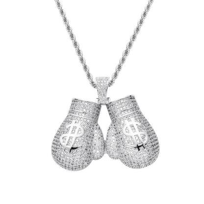 Iced Out Boxing Gloves Pendant - DATNEWDRIP