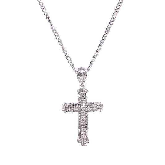 Iced Out Mens Cross Necklace - DATNEWDRIP