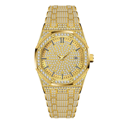 Iced Out Octagon Bolt Watch