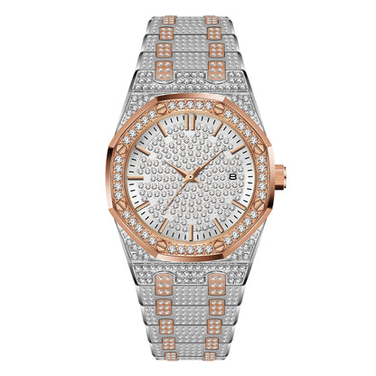 Iced Out Octagon Bolt Watch