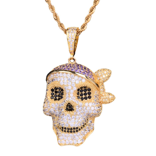 Iced Out Pirate Skull Pendant - DATNEWDRIP