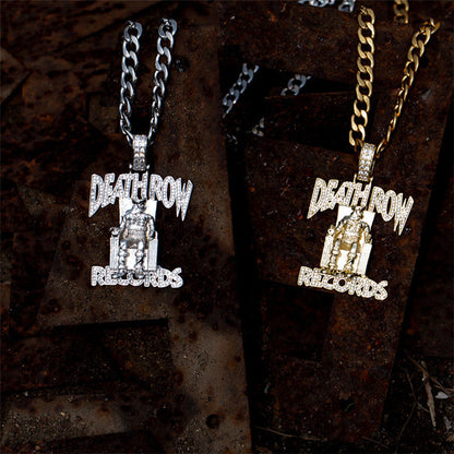 Iced Out Death Row Records Pendant - DATNEWDRIP