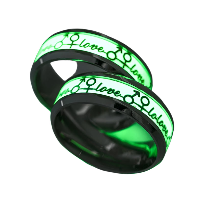 Luminous LOVE Titanium Steel Ring - DATNEWDRIP