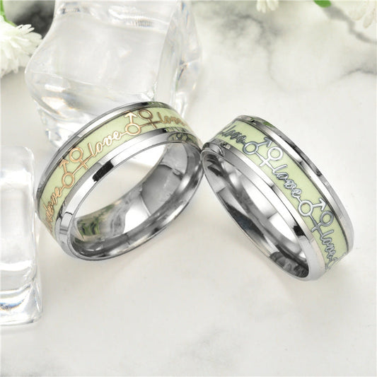 Luminous LOVE Titanium Steel Ring - DATNEWDRIP