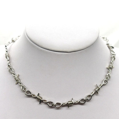 Barbwire Thorn Necklace Chain - DATNEWDRIP