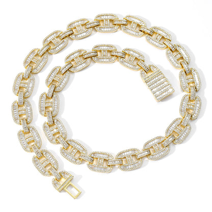 Iced Out Hip Hop Pig Nose Cuban Chain - DATNEWDRIP