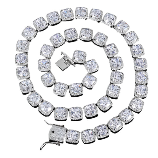 Iced Out 10mm Square Rock Candy Chain - DATNEWDRIP
