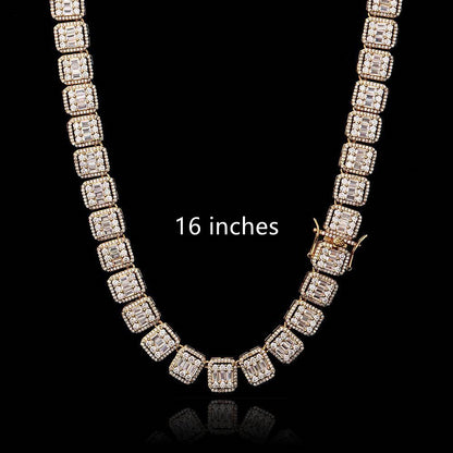 Iced Out 13mm Mixed Square Rock Candy Chain - DATNEWDRIP