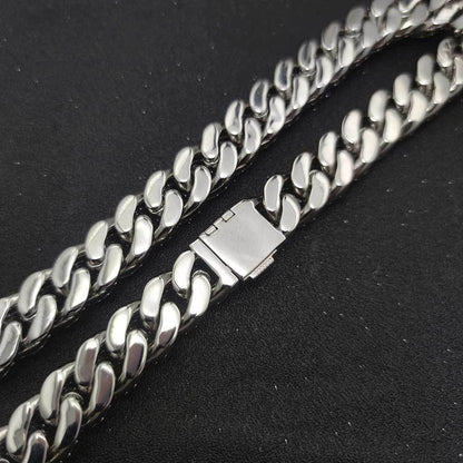 Iced Out 15mm Three Row T Square Cuban Link Chain