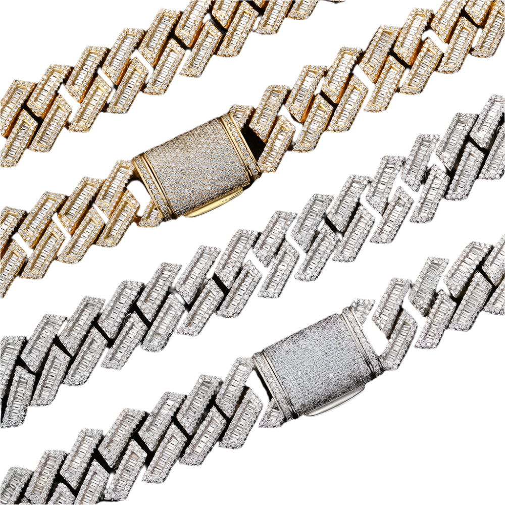 Iced Out 18mm Double Row Cuban Link Chain - DATNEWDRIP