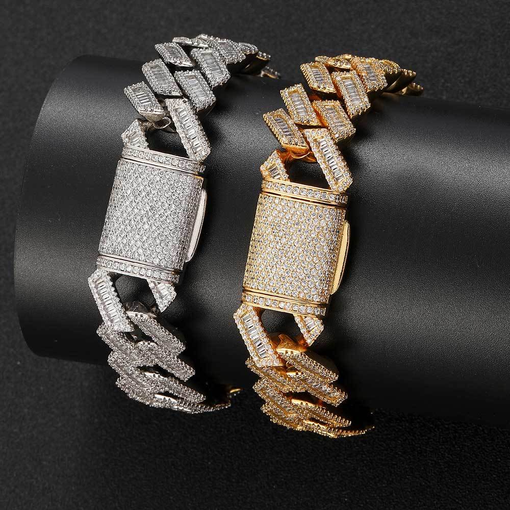 Iced Out 18mm Double Row Cuban Link Chain - DATNEWDRIP