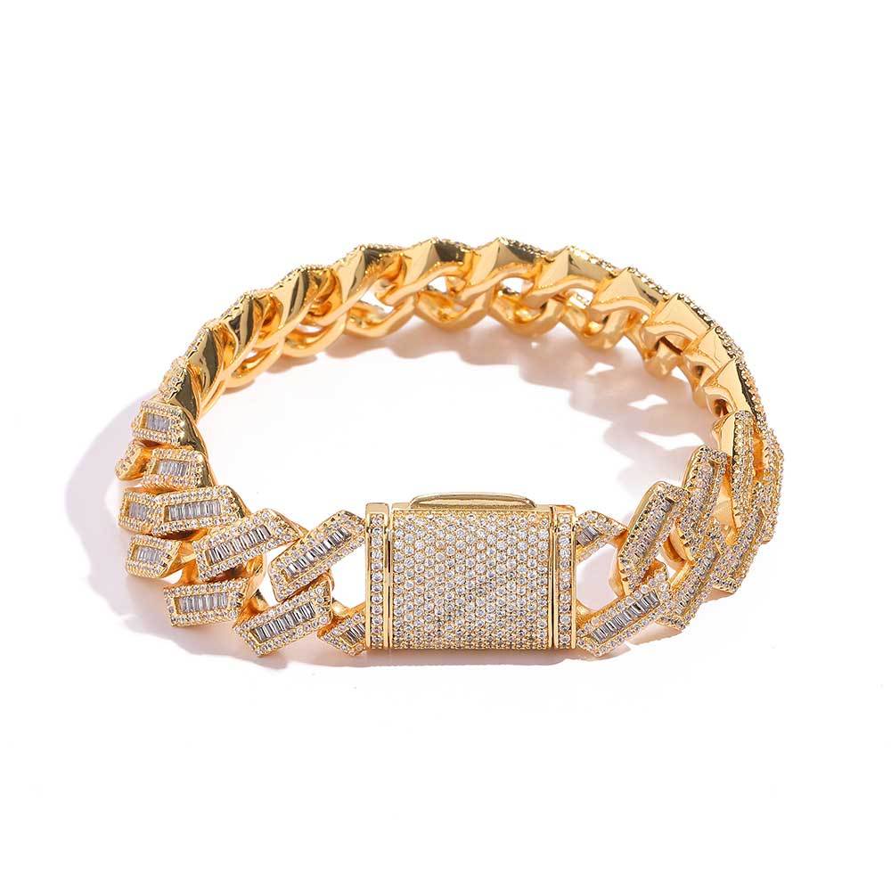 Iced Out 18mm Double Row Cuban Link Chain - DATNEWDRIP
