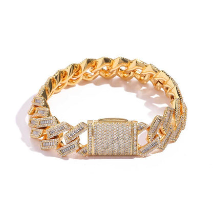 Iced Out 18mm Double Row Cuban Link Chain - DATNEWDRIP