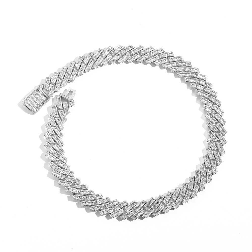 Iced Out 18mm Double Row Cuban Link Chain - DATNEWDRIP