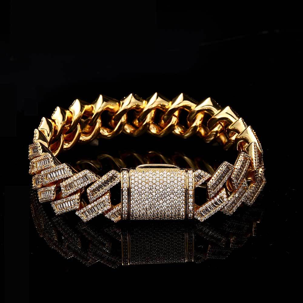 Iced Out 18mm Double Row Cuban Link Chain - DATNEWDRIP