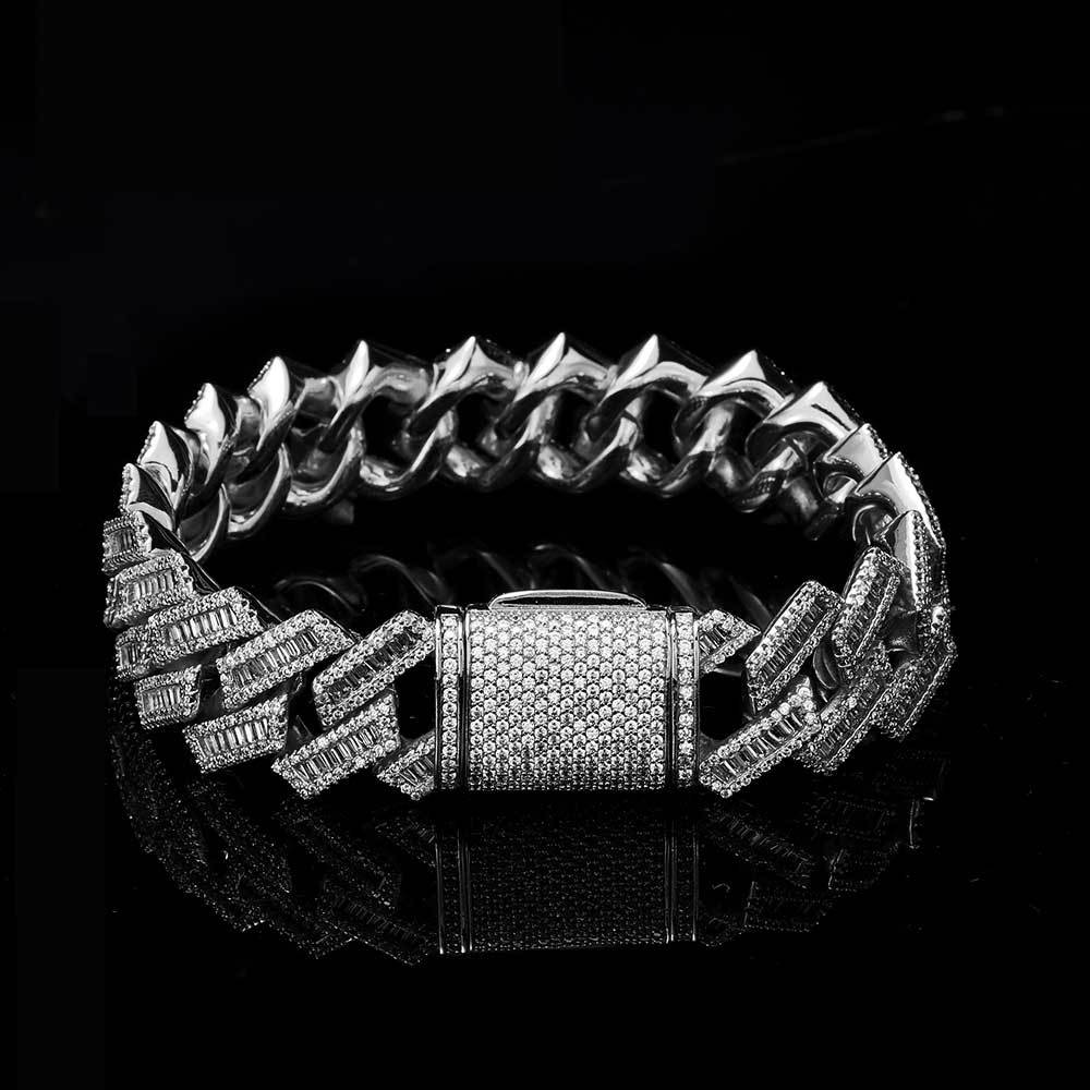 Iced Out 18mm Double Row Cuban Link Chain - DATNEWDRIP
