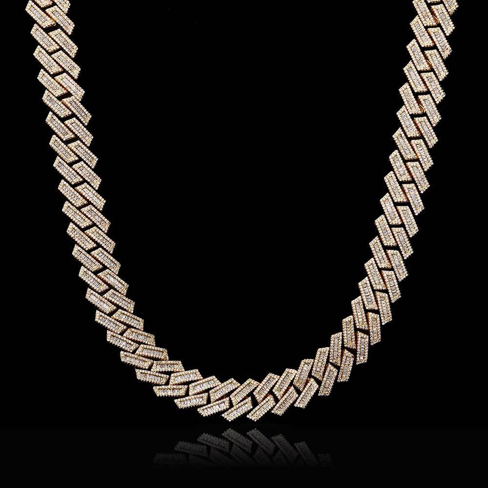 Iced Out 18mm Double Row Cuban Link Chain - DATNEWDRIP