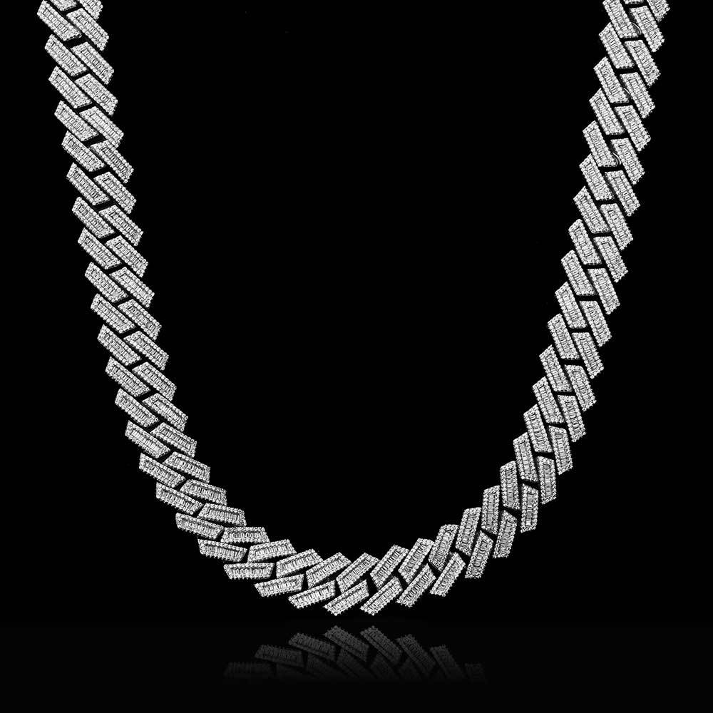 Iced Out 18mm Double Row Cuban Link Chain - DATNEWDRIP