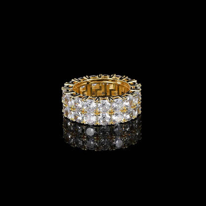 Iced Out Double Row Ring - DATNEWDRIP