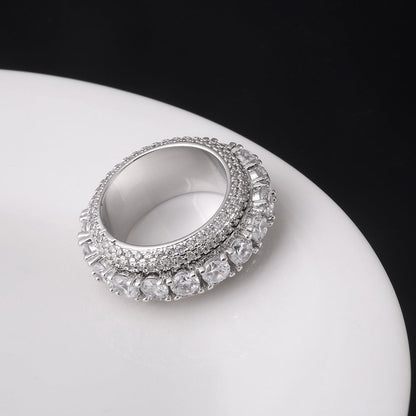 Iced Out Five Row Ring - DATNEWDRIP