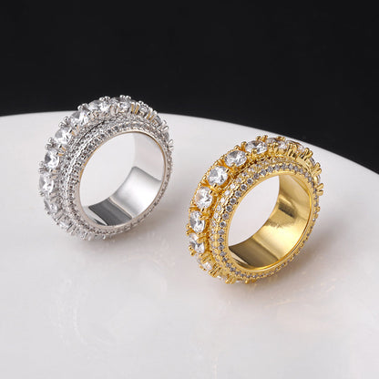 Iced Out Five Row Ring - DATNEWDRIP