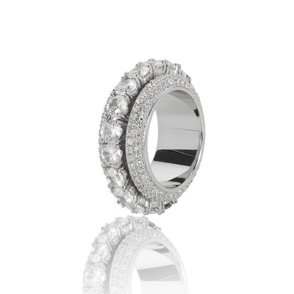 Iced Out Five Row Ring - DATNEWDRIP