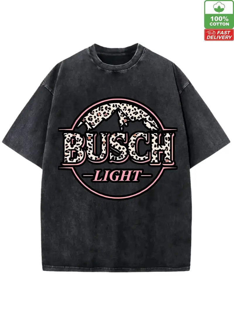 Busch Light Leopard Print T-Shirt - Mens - DATNEWDRIP