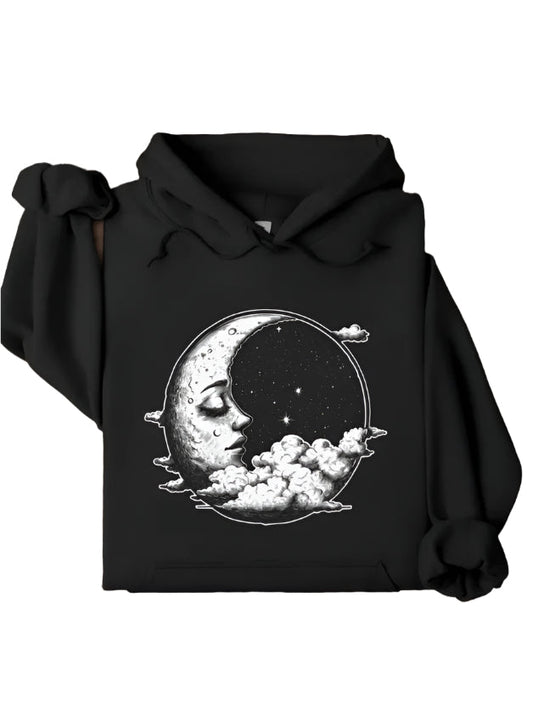 Celestial Moon Hoodie - Womens - DATNEWDRIP