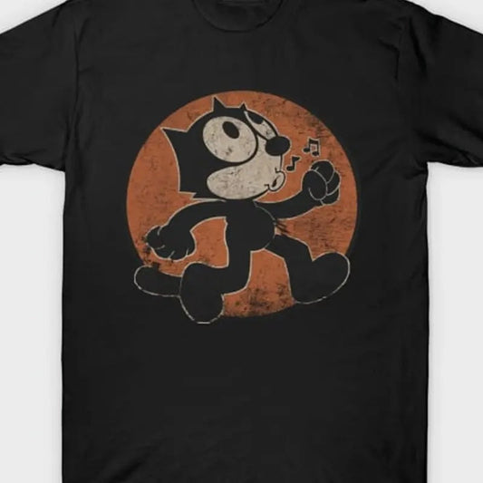 Dancing Cat Vintage T-Shirt - Mens - DATNEWDRIP