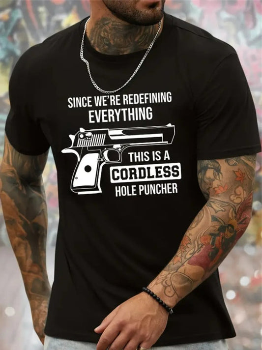 Desert Eagle Cordless Hole Punch T-Shirt - Mens - DATNEWDRIP