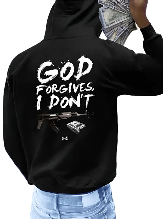 God Forgives AK/Money Hoodie -Mens - DATNEWDRIP
