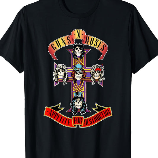 Guns N 'Roses Official Cross T-shirt - Mens - DATNEWDRIP