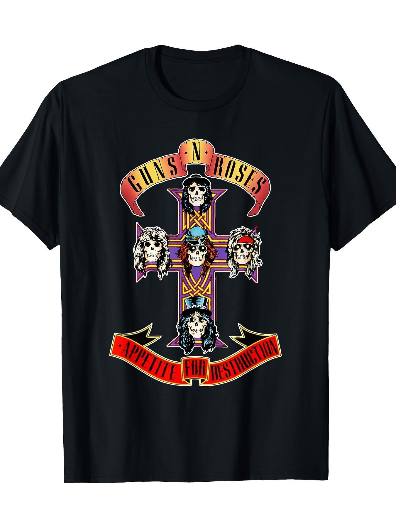 Guns N 'Roses Official Cross T-shirt - Mens - DATNEWDRIP